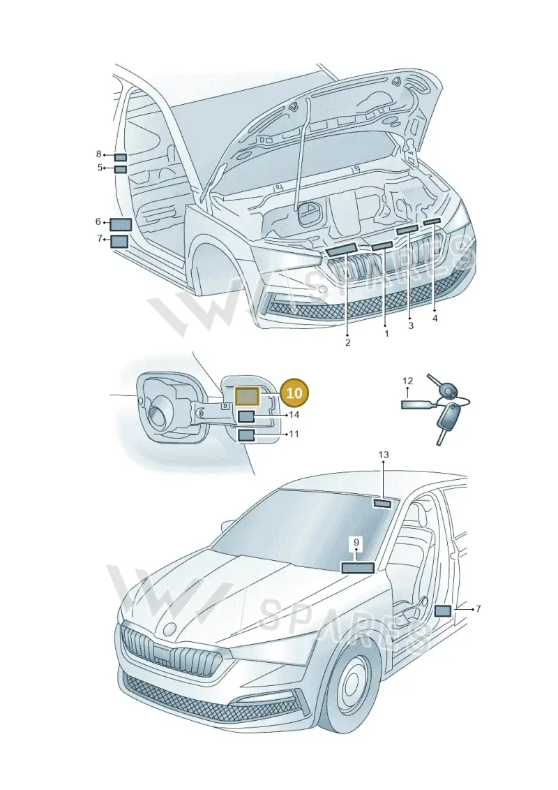 04E010012AC — Skoda Karoq (2017-2023) diagram 834010010, position 10