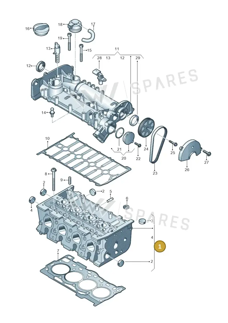 04E103064L — Volkswagen Beetle (2016-2019) diagram 746103410, position 1
