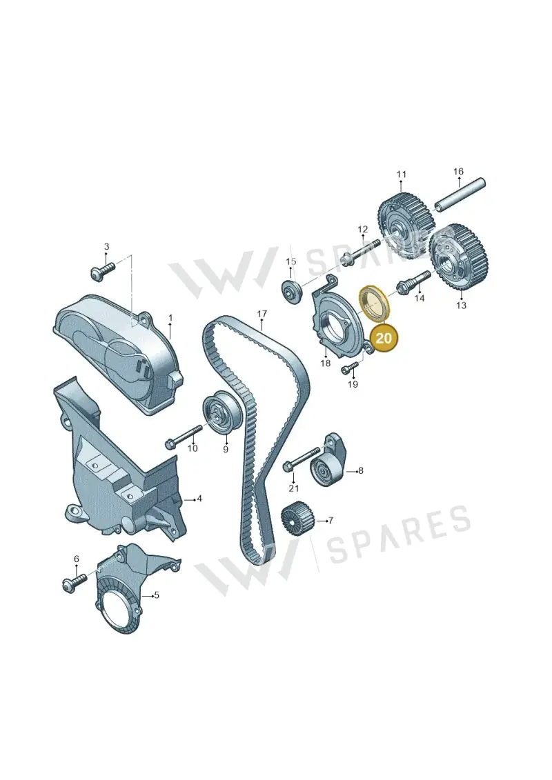 04E103085AN — Volkswagen Up! 1.0 BlueMotion (2016-2023) diagram 837109053, position 20