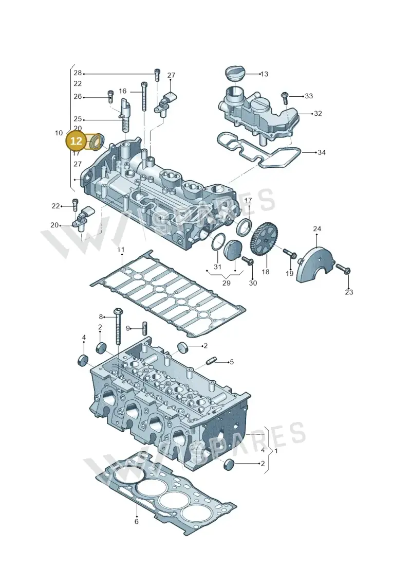 04E103085BF — Volkswagen Passat Pro (2024-) diagram 3jg103040, position 12