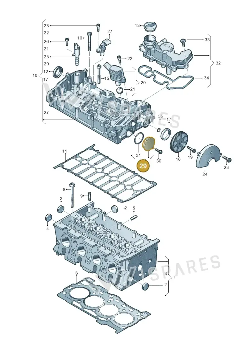 04E103111A — Volkswagen Taigo (2021-2024) diagram 827103460, position 29