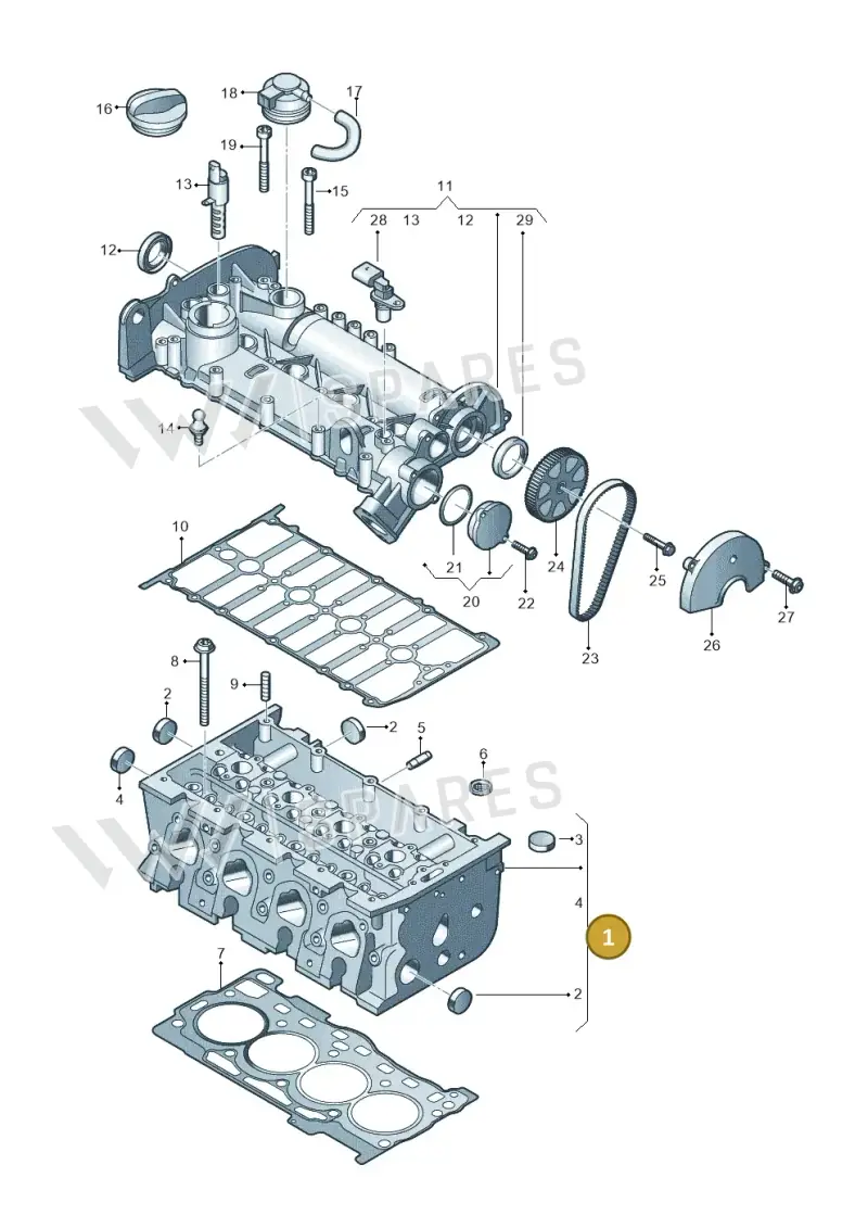04E103264 — Skoda Fabia (2014-2022) diagram 746103410, position 1
