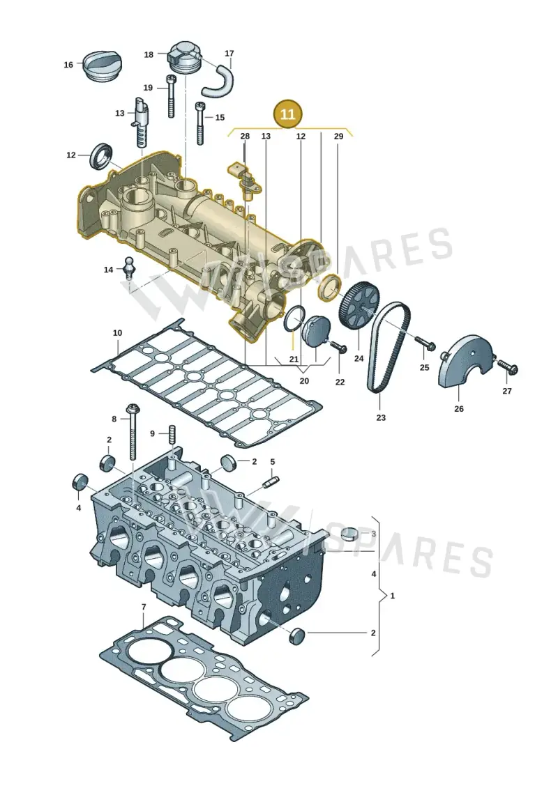 04E103469BQ — Volkswagen Caddy Maxi Kombi (2020-2024) diagram 62x103020, position 11