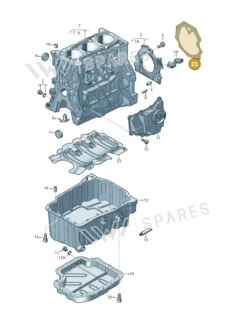 04E103551AG — Volkswagen Polo (2014-2022) diagram 833103003, position 21