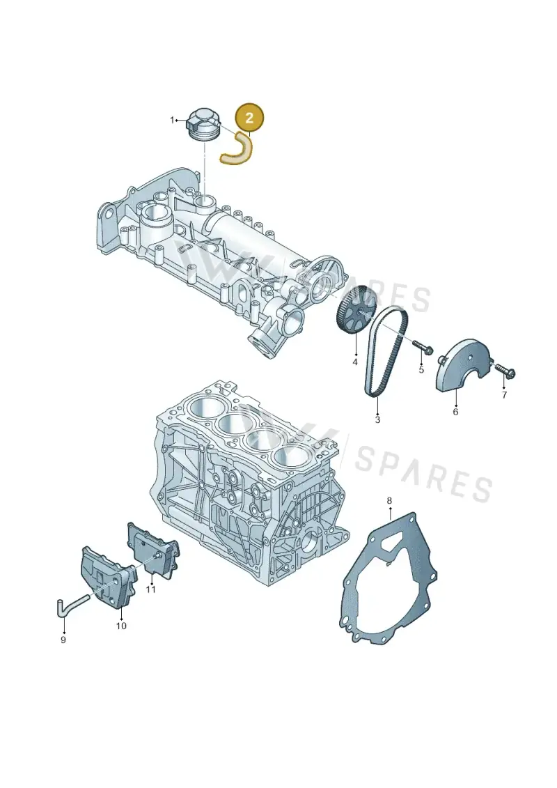04E103560M — Volkswagen Multivan (2021-) diagram 837103930, position 2
