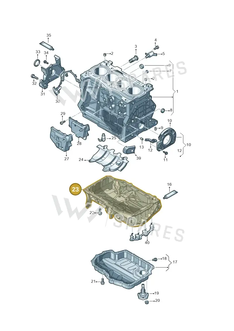 04E103601AC — Volkswagen Multivan (2021-) diagram 5h0103006, position 23