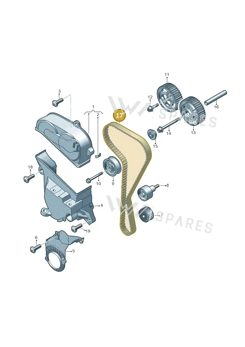 04E109119 — Volkswagen Caddy Maxi Kombi (2020-2024) diagram 2ka109065, position 17
