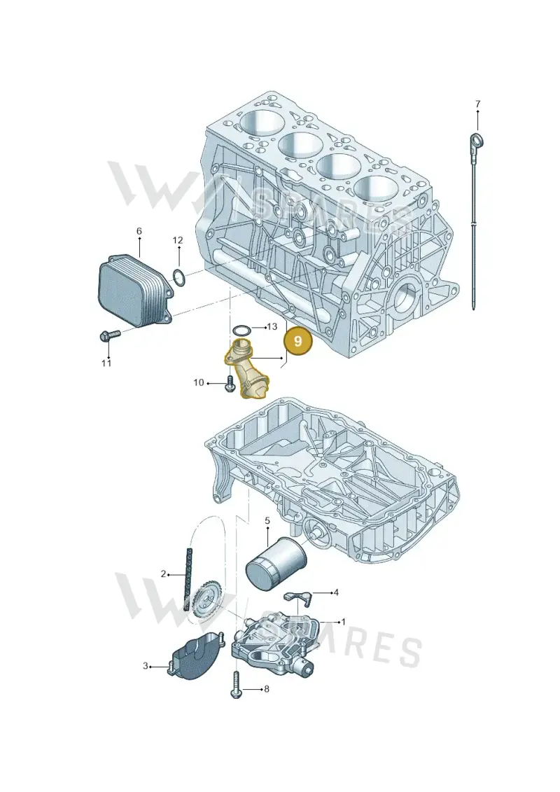 04E115251S — Volkswagen Lamando (2021-) diagram 433115100, position 9