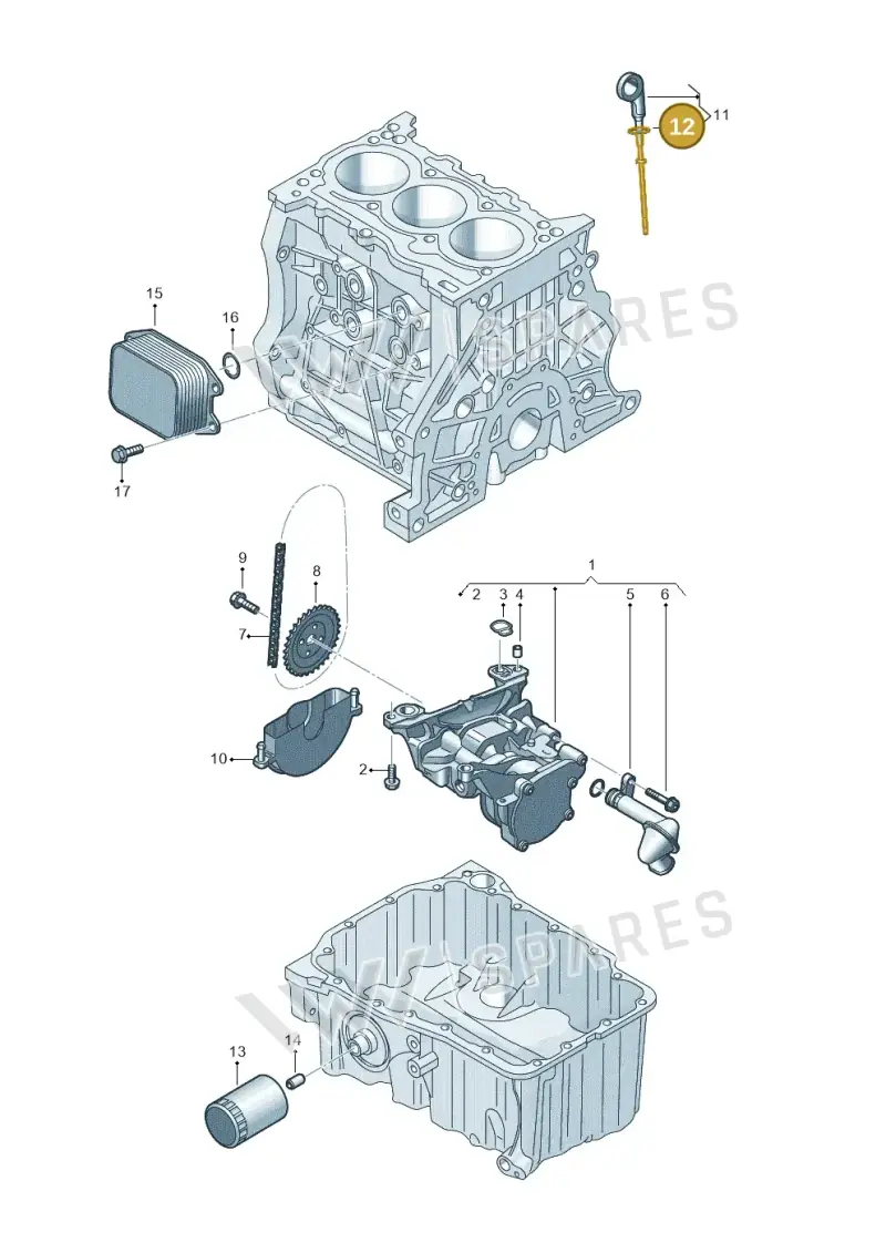 04E115331 — Volkswagen Taigo (2021-2024) diagram 587115010, position 12