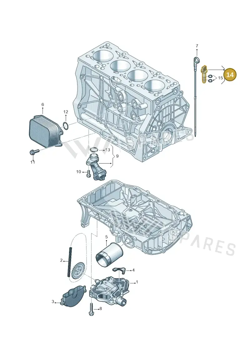 04E115418B — Volkswagen Multivan (2021-) diagram 708115120, position 14