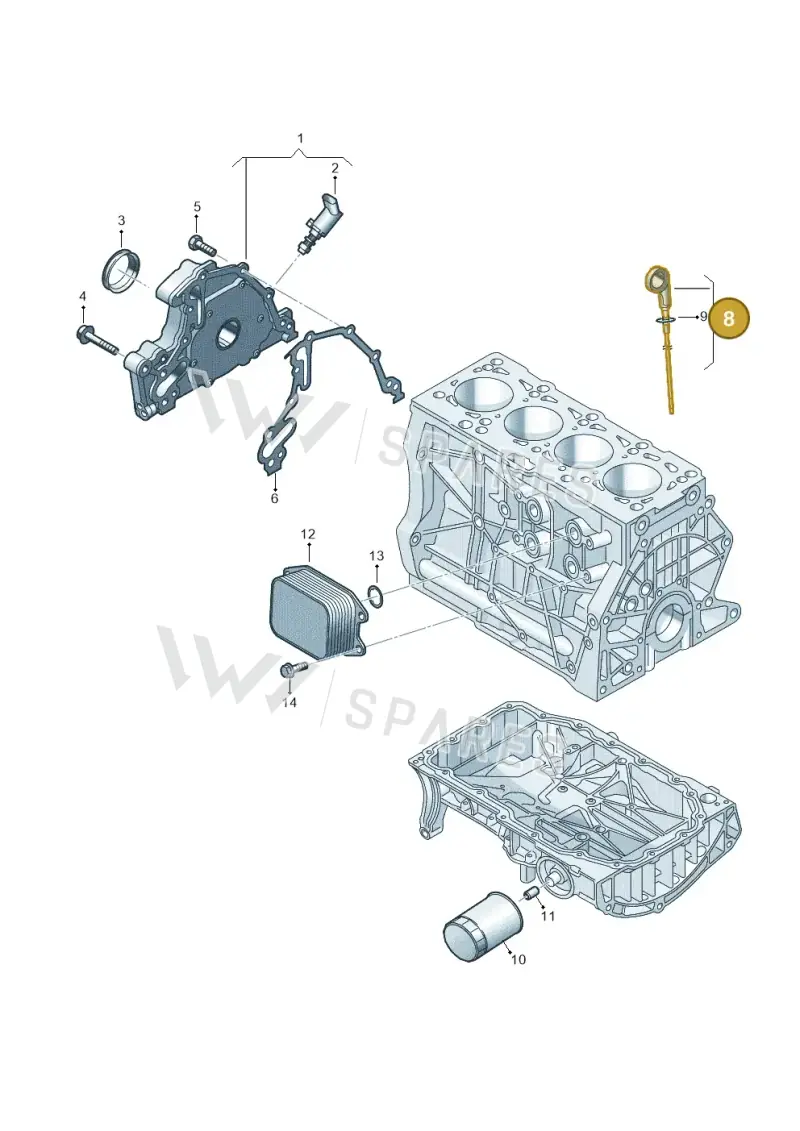 04E115418B — Volkswagen Passat estate (2023-) diagram 827115040, position 8