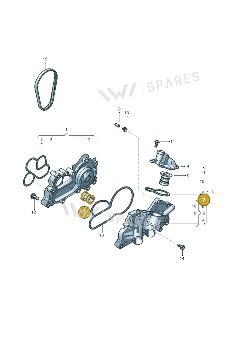 04E121113F — Volkswagen Tiguan 2.0 4Motion (2017-2024) diagram 559121000, position 7