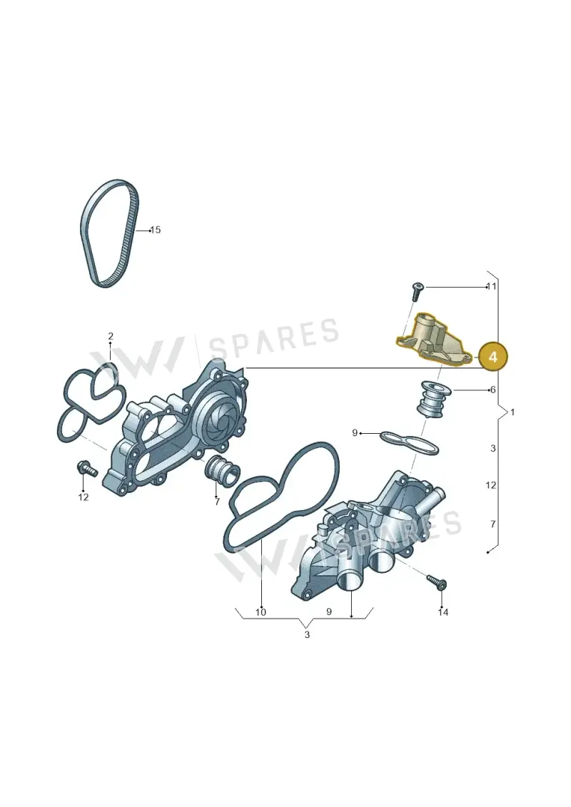 04E121121A — Volkswagen Jetta (2014-2017) diagram 692121020, position 4