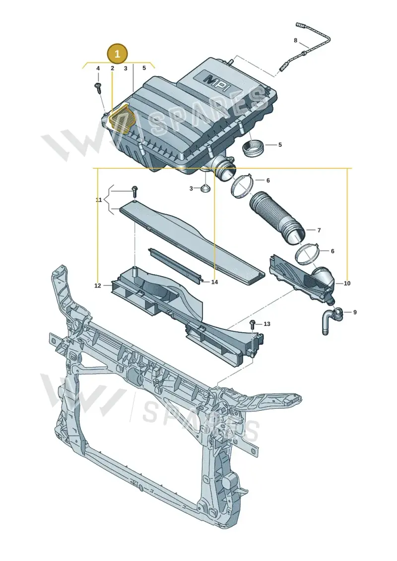 04E129607AR — Volkswagen Golf 2.0 BlueMotion (2019-2024) diagram 5h0129060, position 1