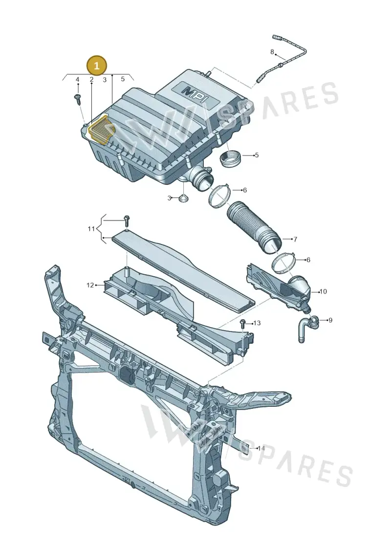 04E129607AS — Volkswagen Golf 2.0 (2016-2020) diagram 781129200, position 1