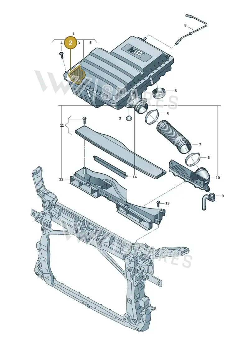 04E129620A — Volkswagen Golf 2.0 BlueMotion (2019-2024) diagram 5h0129060, position 2