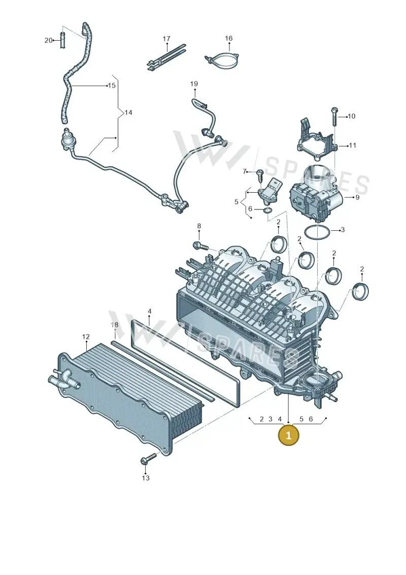 04E129709AS — Volkswagen Taos 1.4 (2020-2024) diagram 884133000, position 1