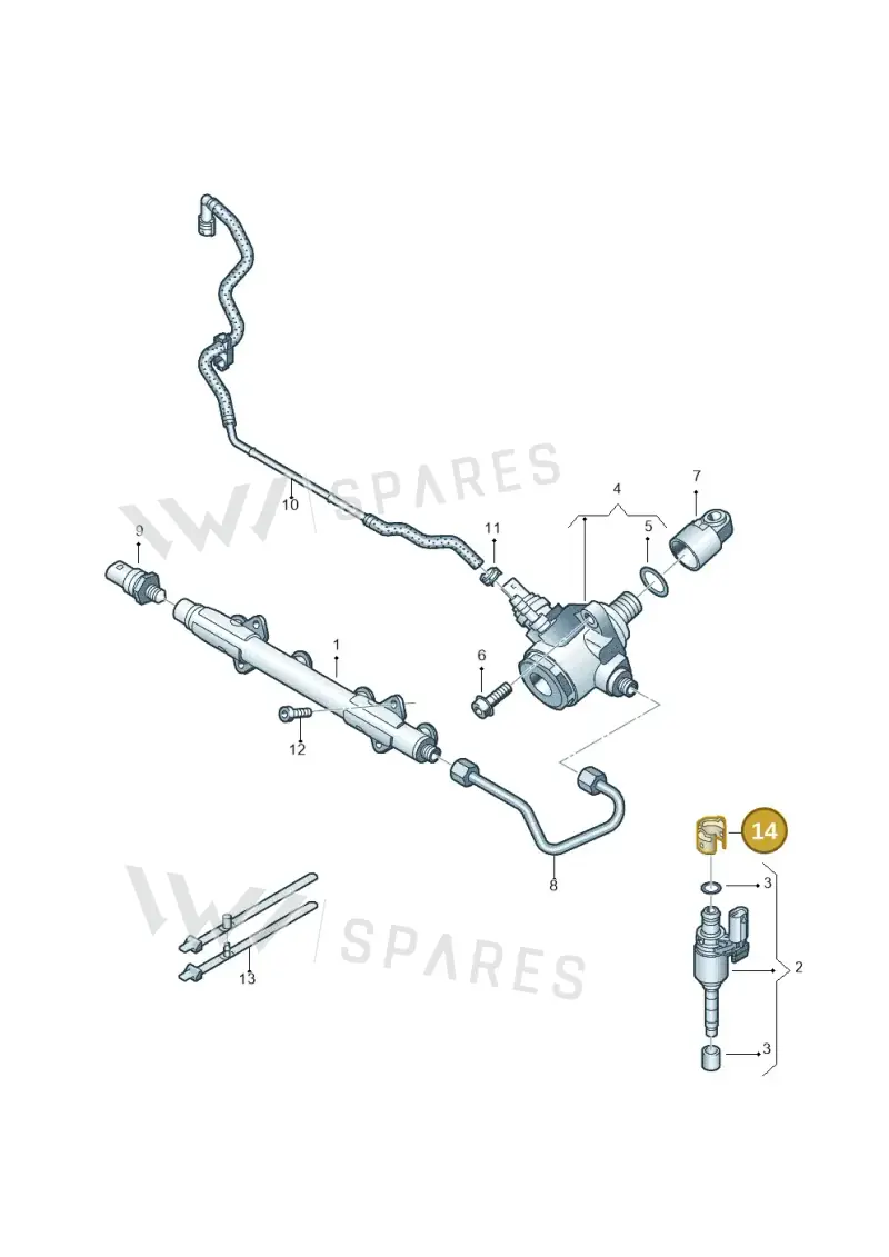 04E133036D — Volkswagen T-Cross 1,0 (2018-2024) diagram 747133700, position 14