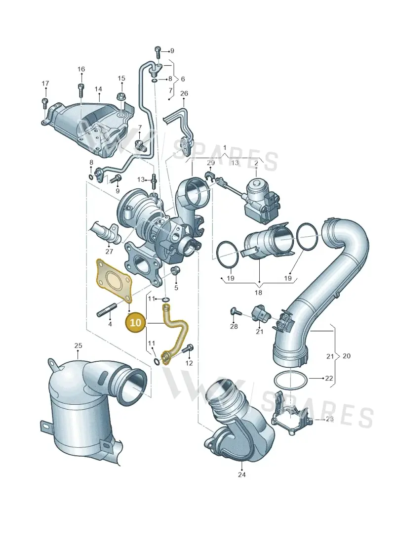 04E145735C — Volkswagen Golf 2.0 (2016-2020) diagram 884145210, position 10