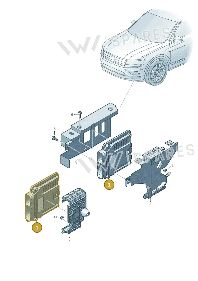 04E906027PC55R — Volkswagen Tiguan 2.0 4Motion (2016-2022) diagram 884906200, position 1