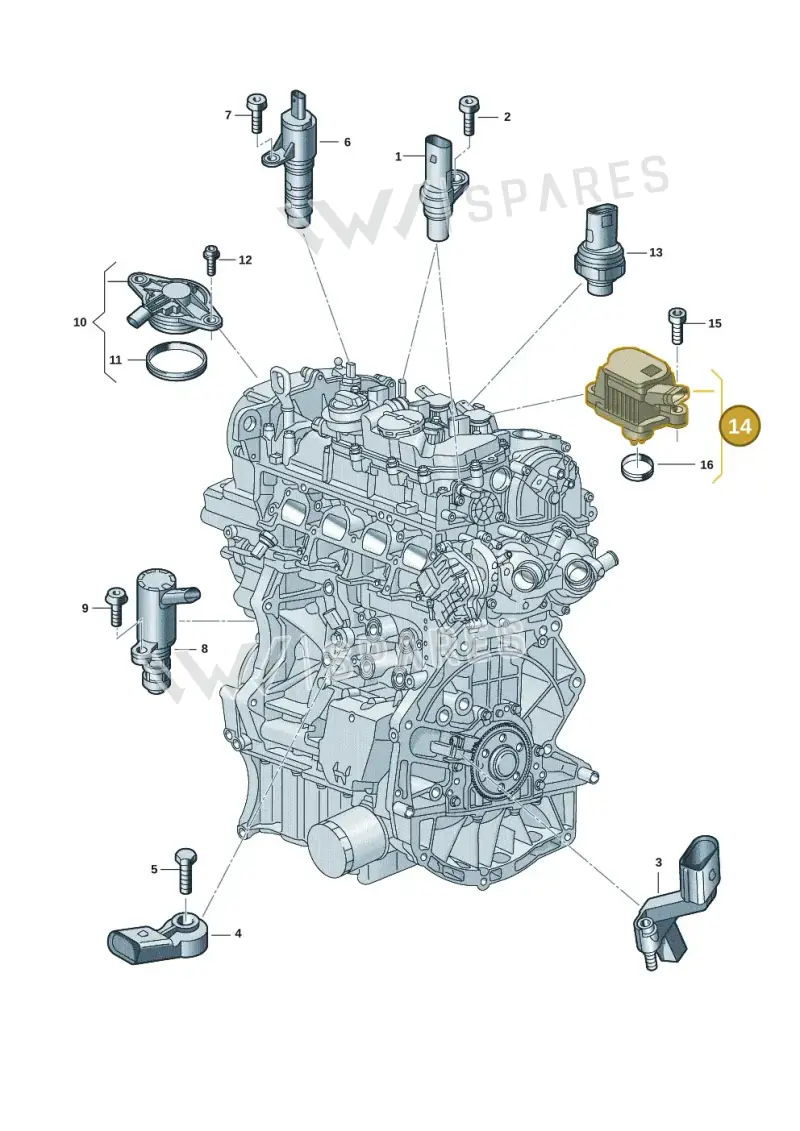04E906048A — Volkswagen Multivan (2021-) diagram 907601006, position 14