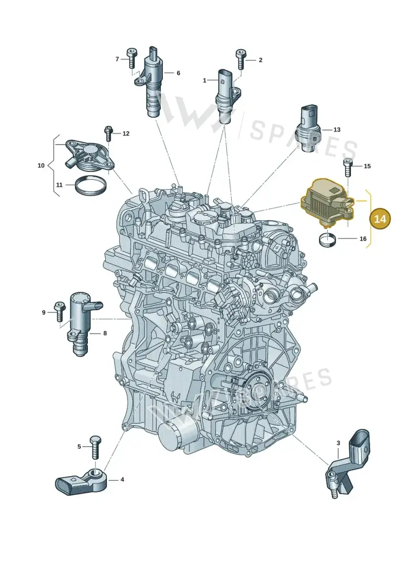 04E906048C — Volkswagen Passat estate (2023-) diagram 907601006, position 14