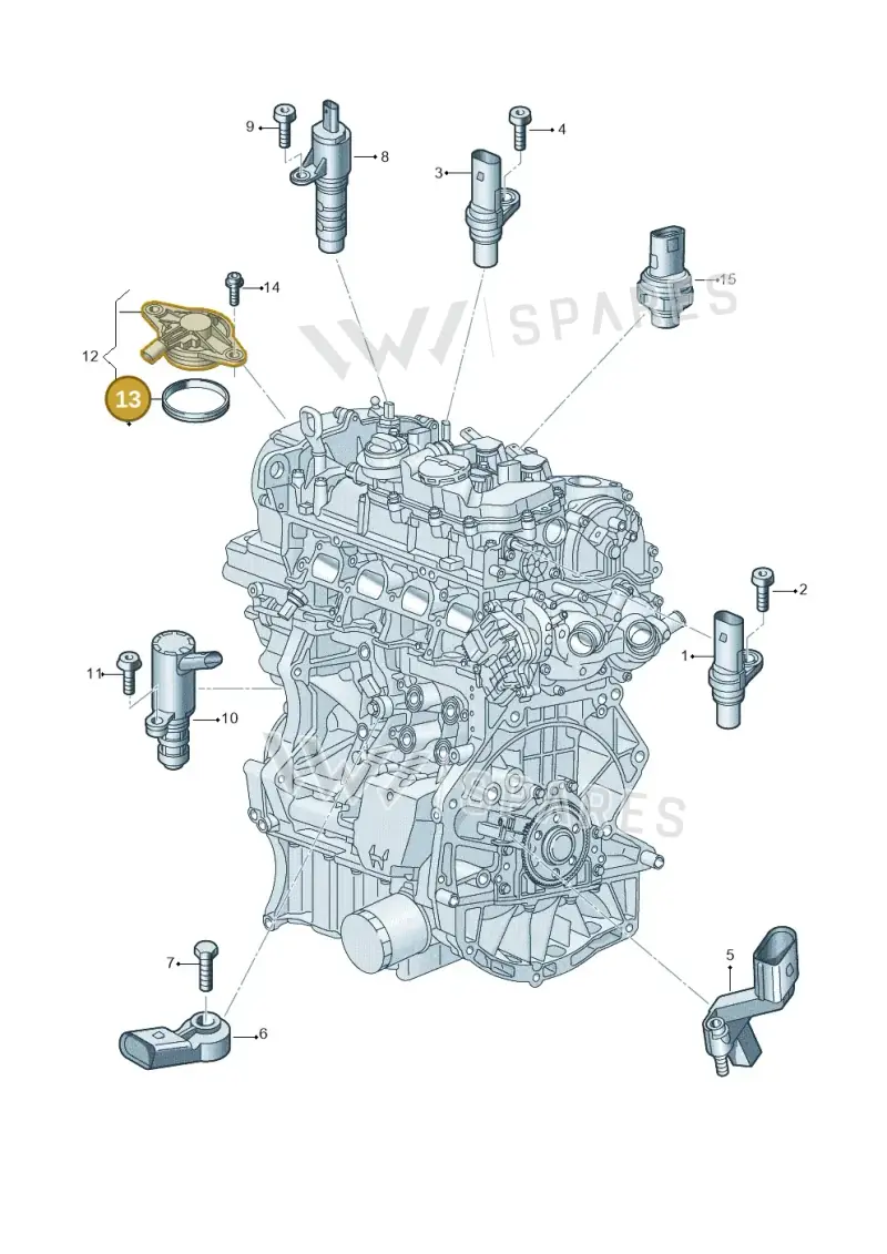 04E906145 — Volkswagen Caddy Maxi Kombi (2020-2024) diagram 907601025, position 13