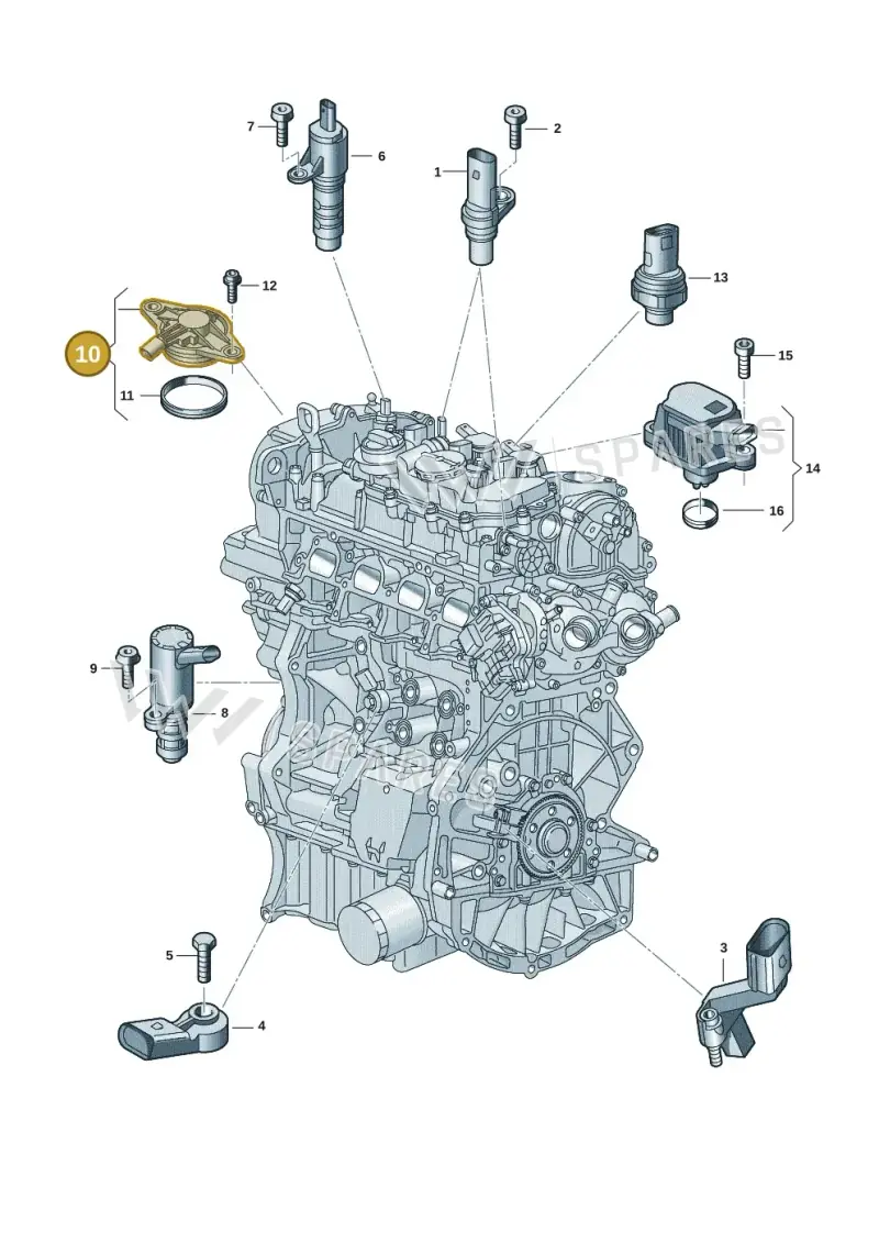 04E906423G — Volkswagen Multivan (2021-2025) diagram 907601006, position 10