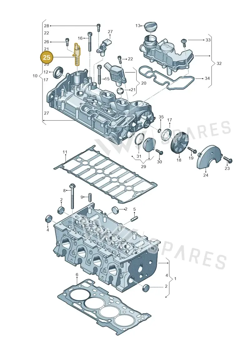 04E906455AC — Volkswagen Taigo (2021-2024) diagram 827103460, position 25