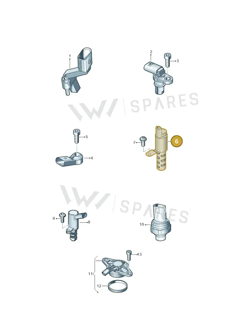 04E906455D — Volkswagen T-Cross 1,0 (2018-2024) diagram 892906300, position 6