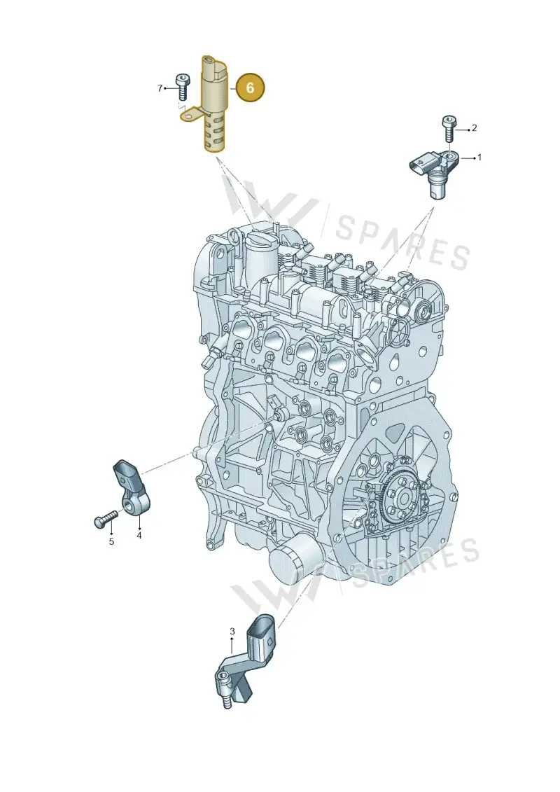04E906455D — Volkswagen Tiguan 2.0 (2023-) diagram 5h0906032, position 6