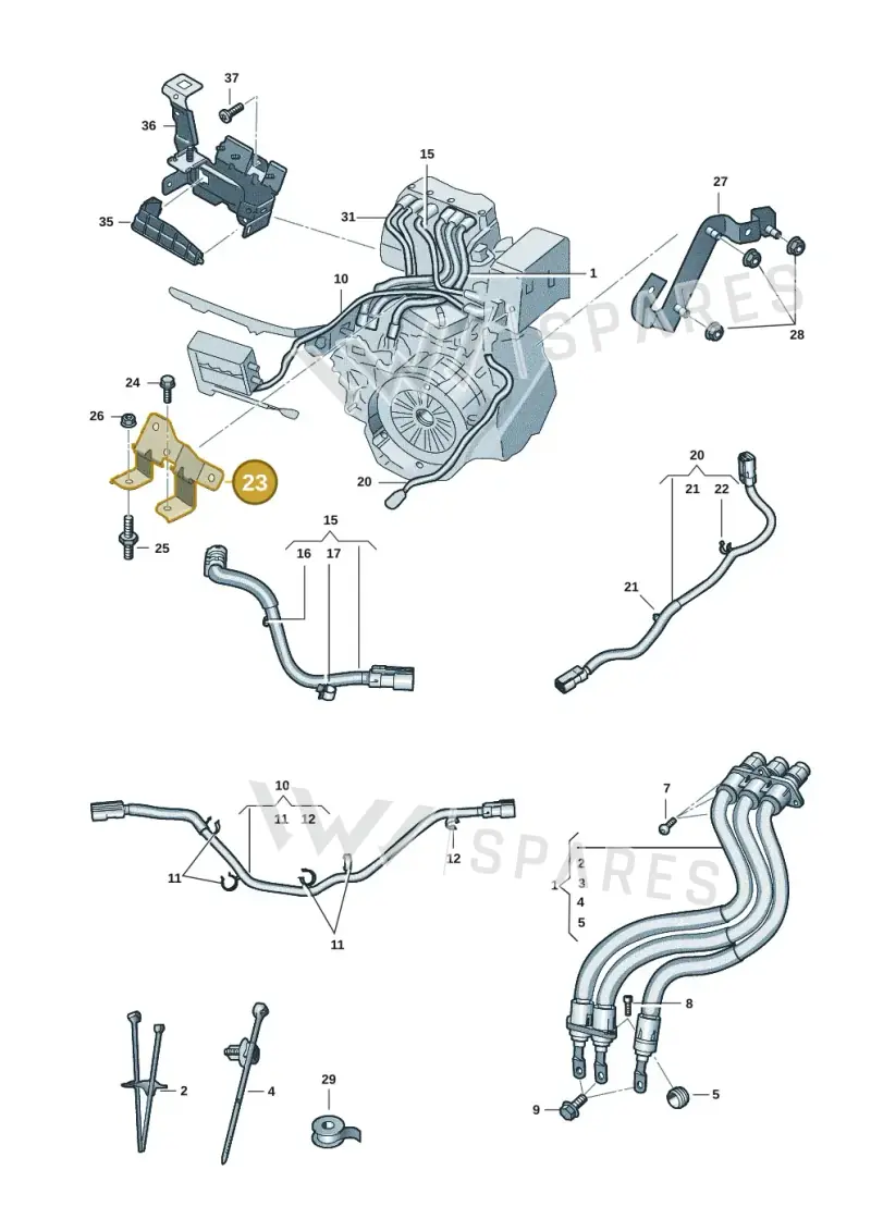 04E971858F — Volkswagen Passat Estate (2023-2025) diagram 57x970110, position 23