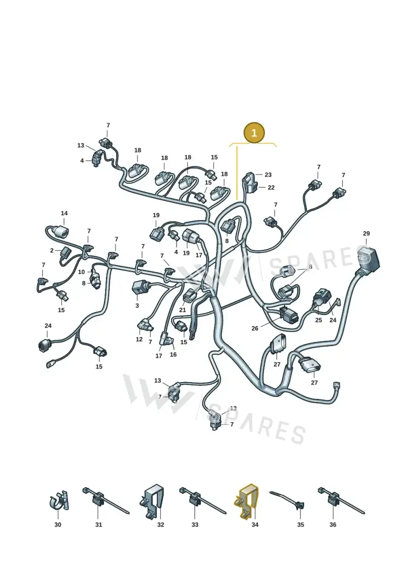04E972610Q — SEAT CUPRA Formentor (2020-) diagram 5h0971012, position 1