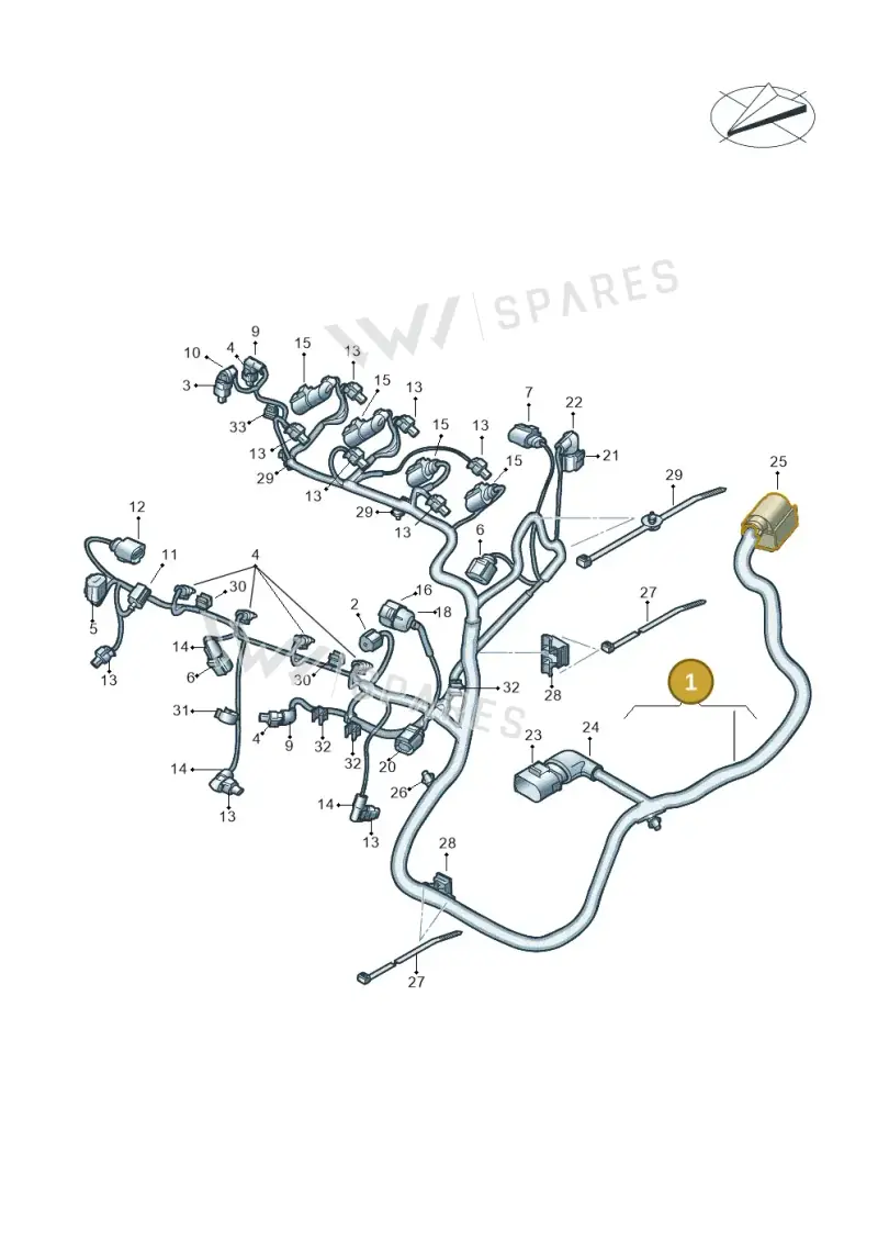 04E972627HM — Volkswagen Tiguan 2.0 4Motion (2016-2024) diagram 884971040, position 1