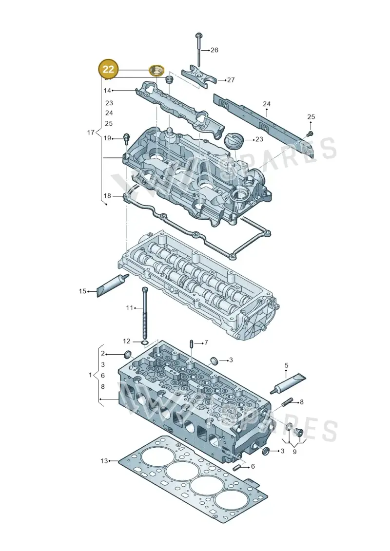 04L103070B — Volkswagen Passat estate (2023-) diagram 793103066, position 22