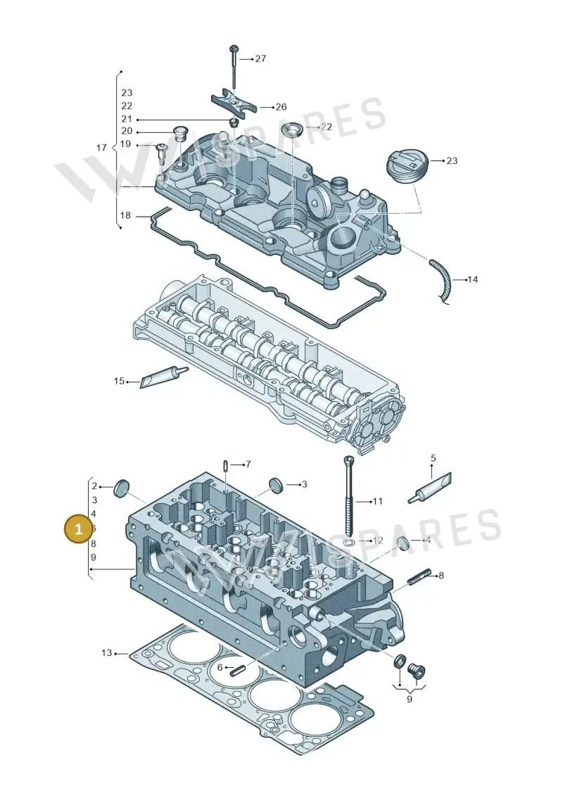 04L103264B — Volkswagen T-Roc BlueMotion (2017-2024) diagram 827103550, position 1