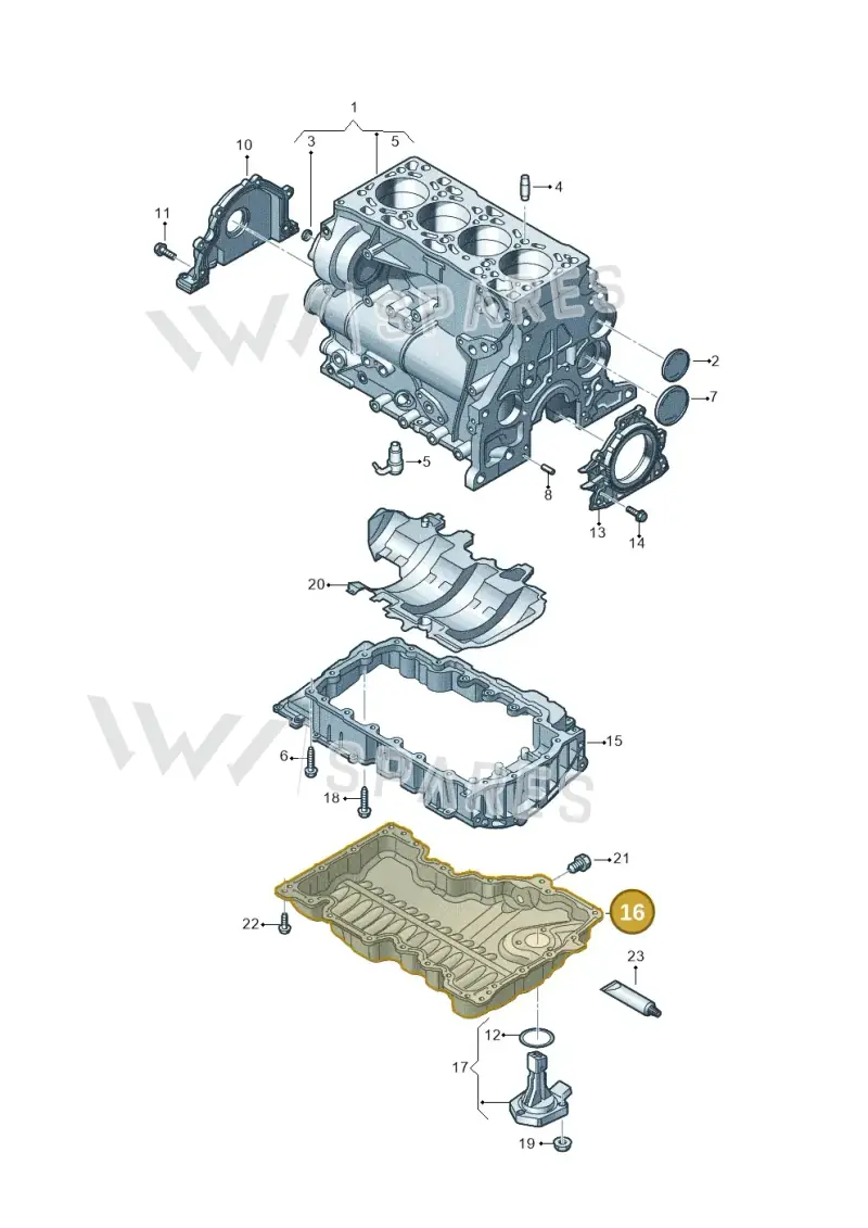 04L103602A — Volkswagen Arteon (2017-2023) diagram 827103250, position 16