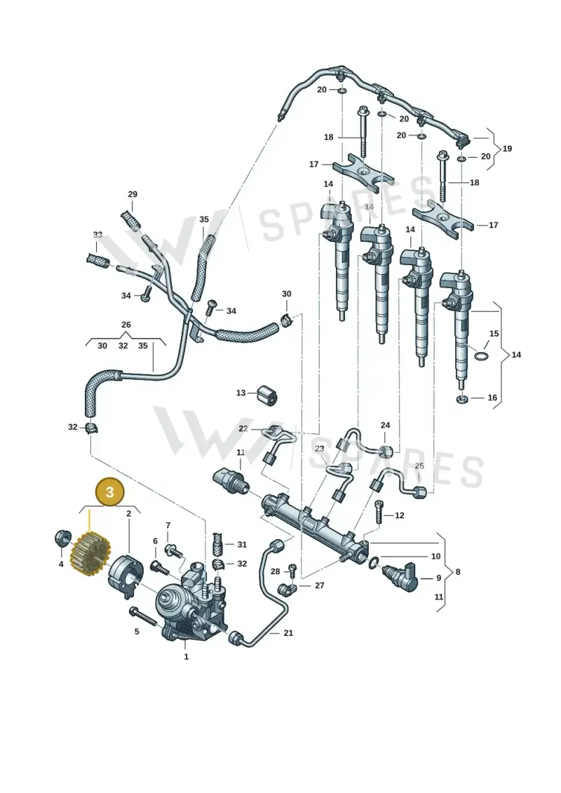 04L130101C — Volkswagen Tiguan 2.0 (2023-) diagram 2ka130010, position 3