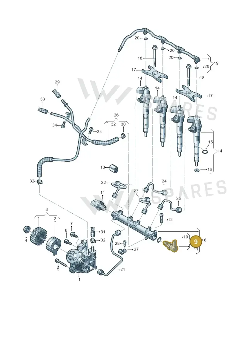 04L130764E — Volkswagen Tiguan 2.0 4Motion (2017-2024) diagram 793130020, position 9