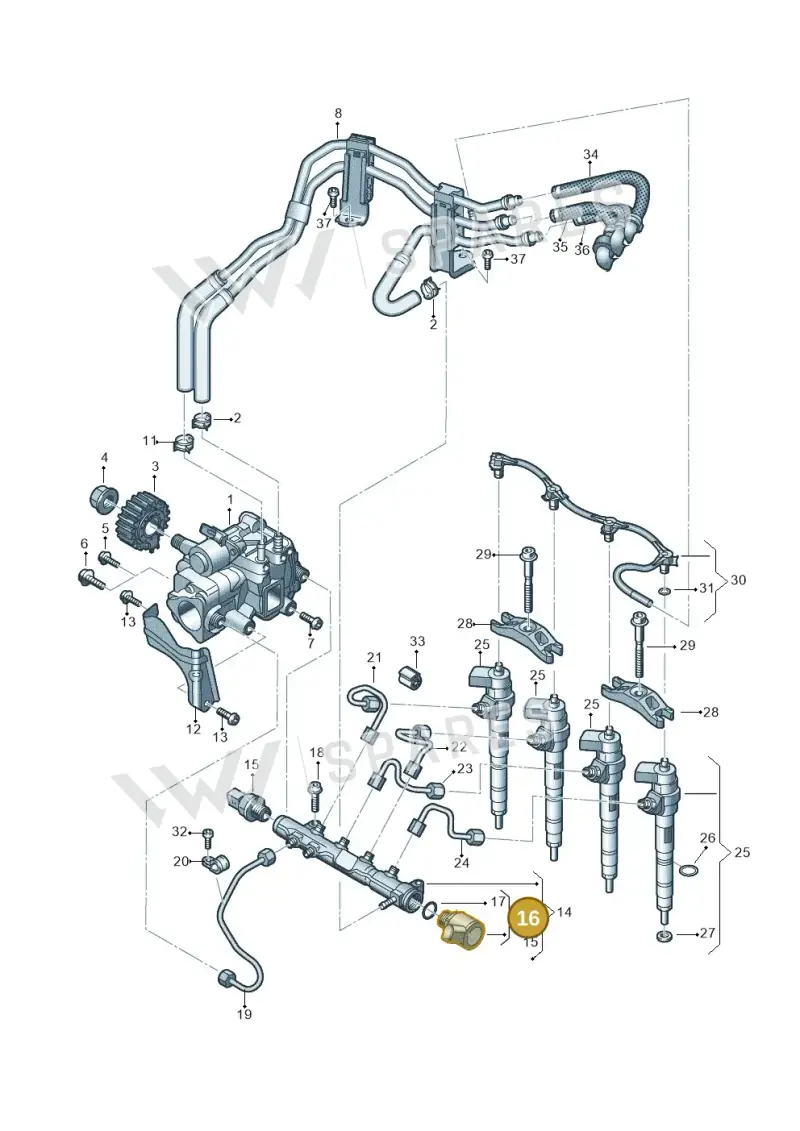 04L130764E — Volkswagen Transport. multivan (2019-2024) diagram 7ep130015, position 16