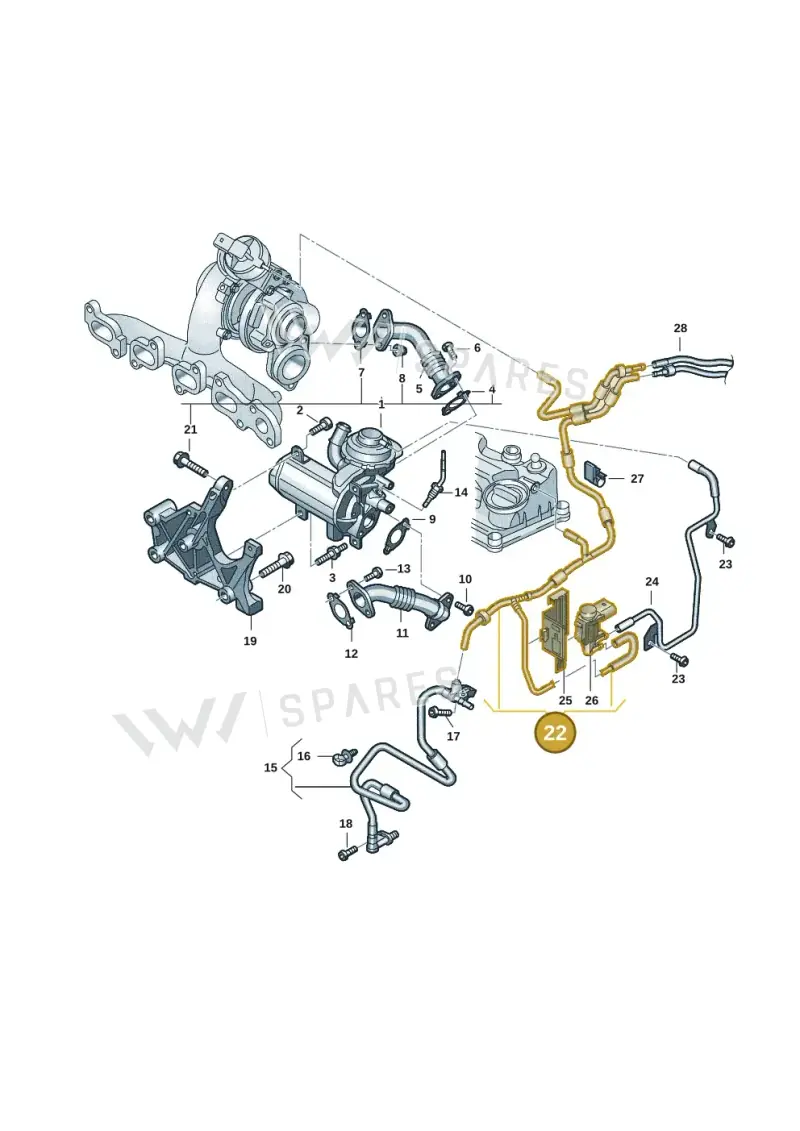 04L131051E — Volkswagen Caddy Maxi Kombi (2020-2024) diagram 2ka131110, position 22