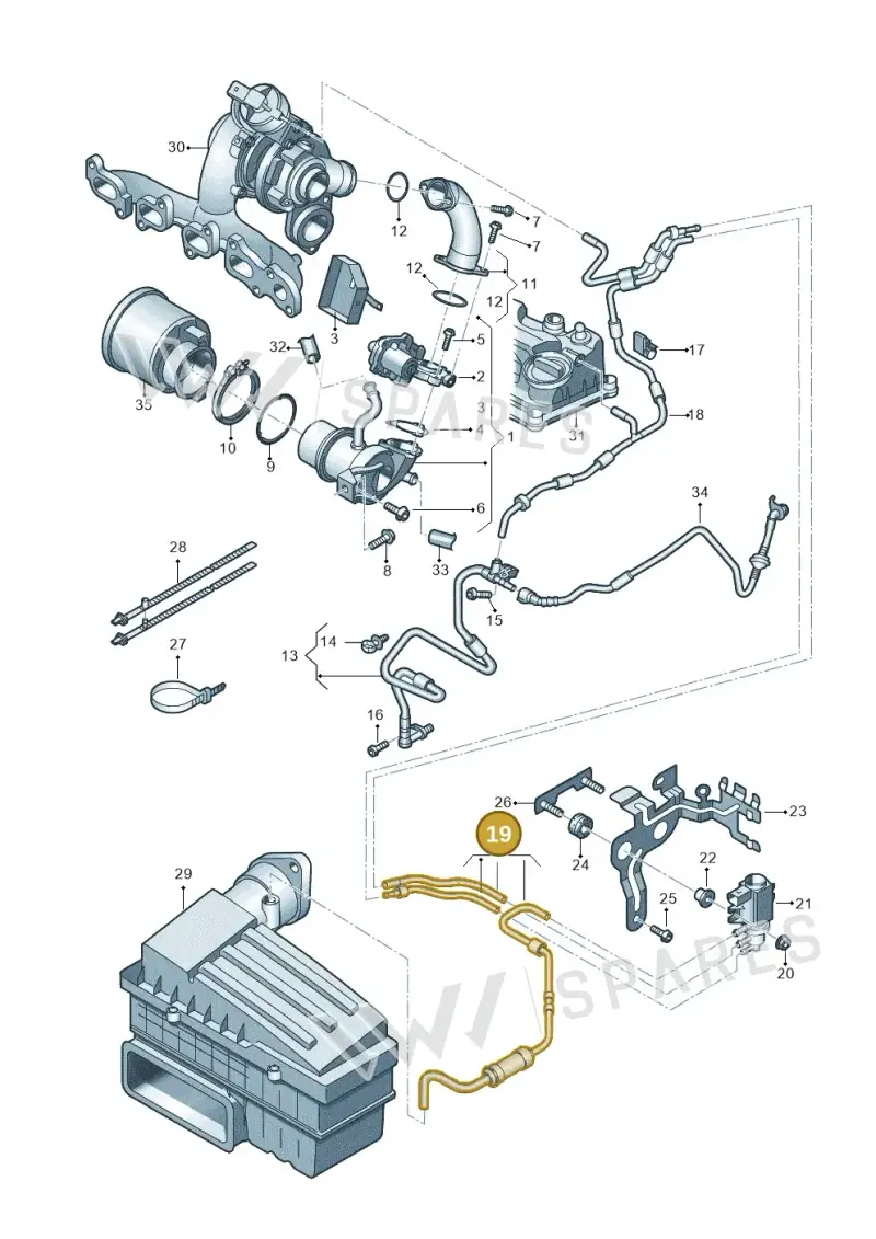 04L131055F — Volkswagen Caddy kombi (2015-2020) diagram 866131400, position 19