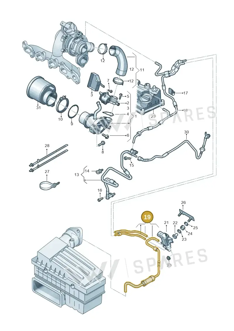 04L131055J — Volkswagen Tiguan 2.0 4Motion (2017-2024) diagram 884131300, position 19