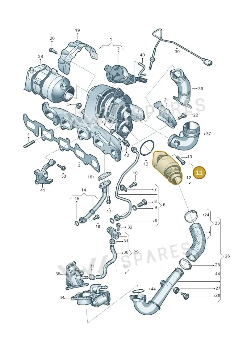 04L131111M — Volkswagen Caddy kombi (2015-2020) diagram 786145600, position 11