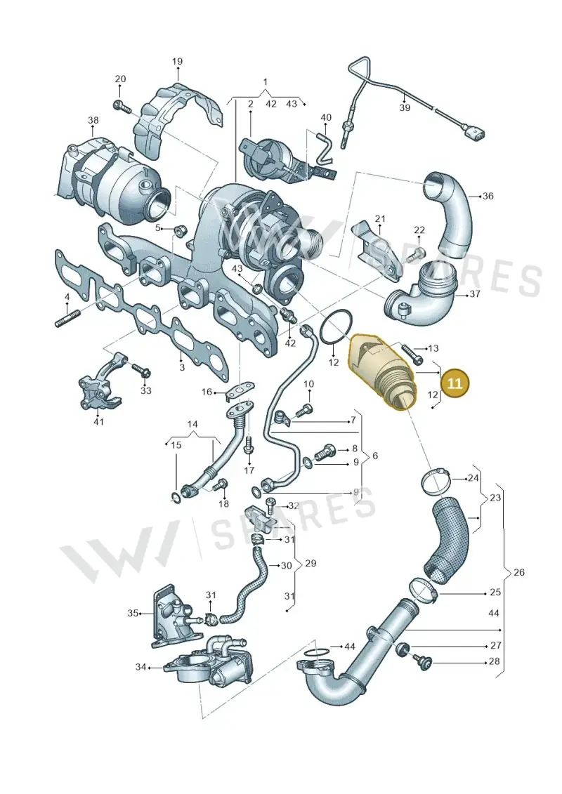 04L131111T — Volkswagen T-Roc BlueMotion (2017-2024) diagram 746145600, position 11