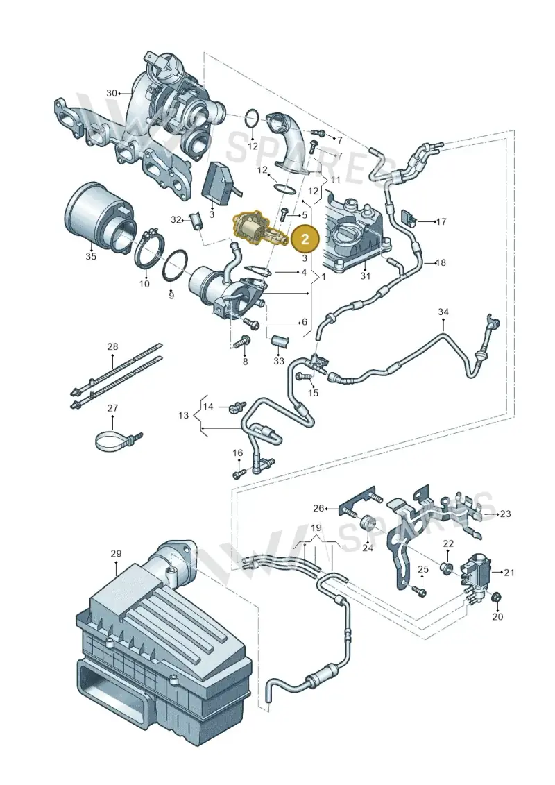 04L131501L — Volkswagen Caddy kombi (2015-2020) diagram 866131400, position 2