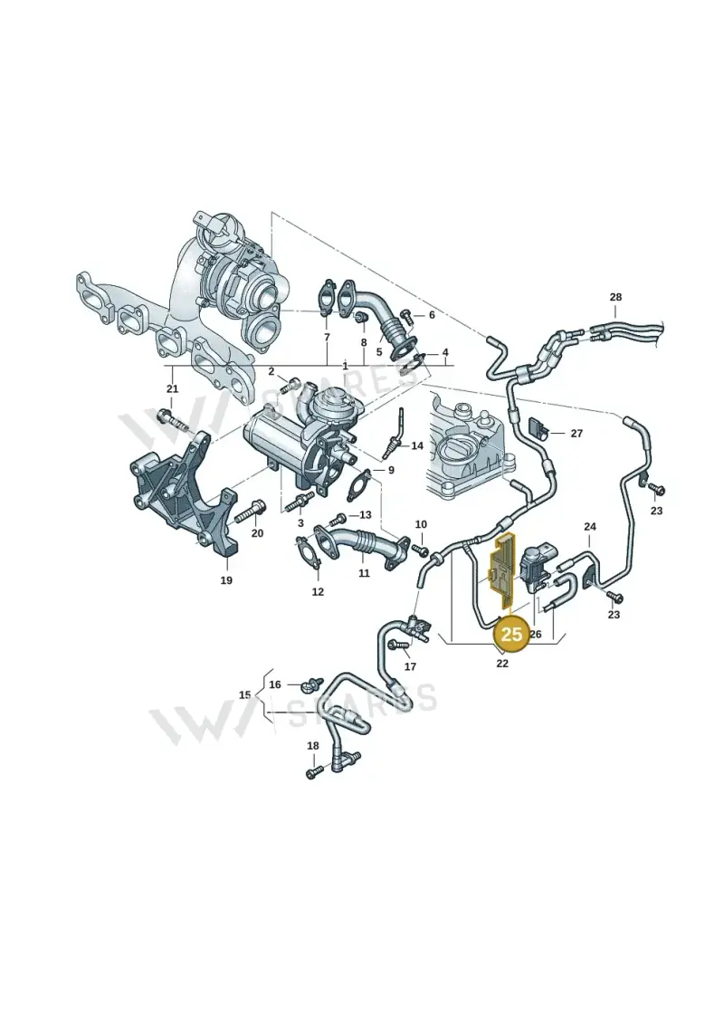 04L131529A — Volkswagen Caddy Maxi Kombi (2020-2024) diagram 2ka131110, position 25
