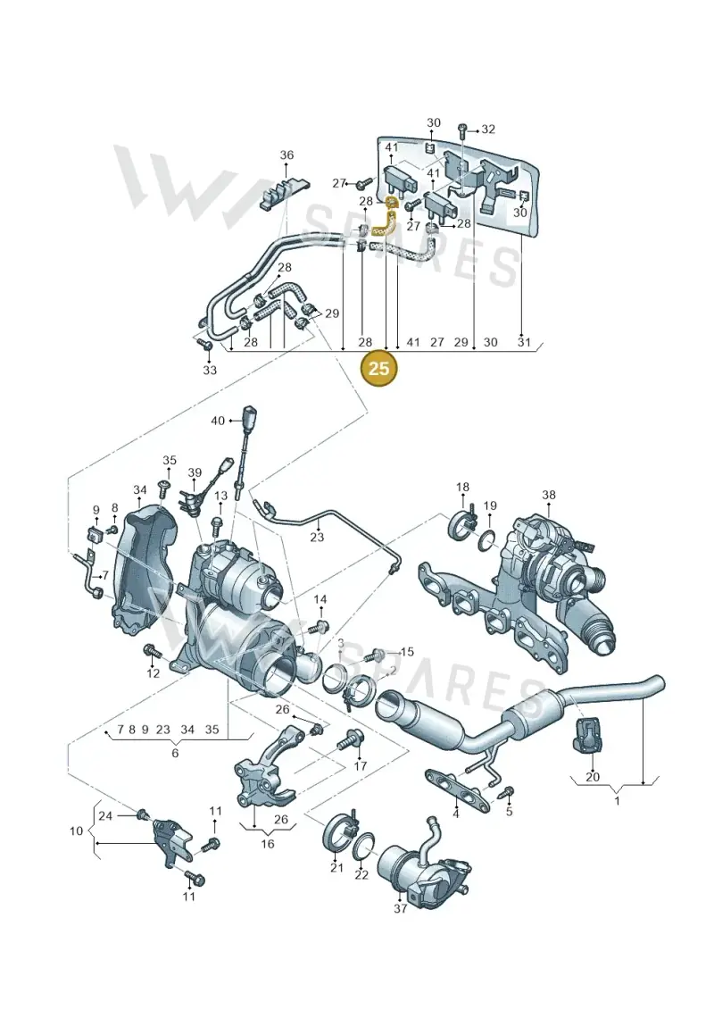 04L131552HP — Volkswagen Touran 2,0 BlueMotion (2015-2024) diagram 863253400, position 25