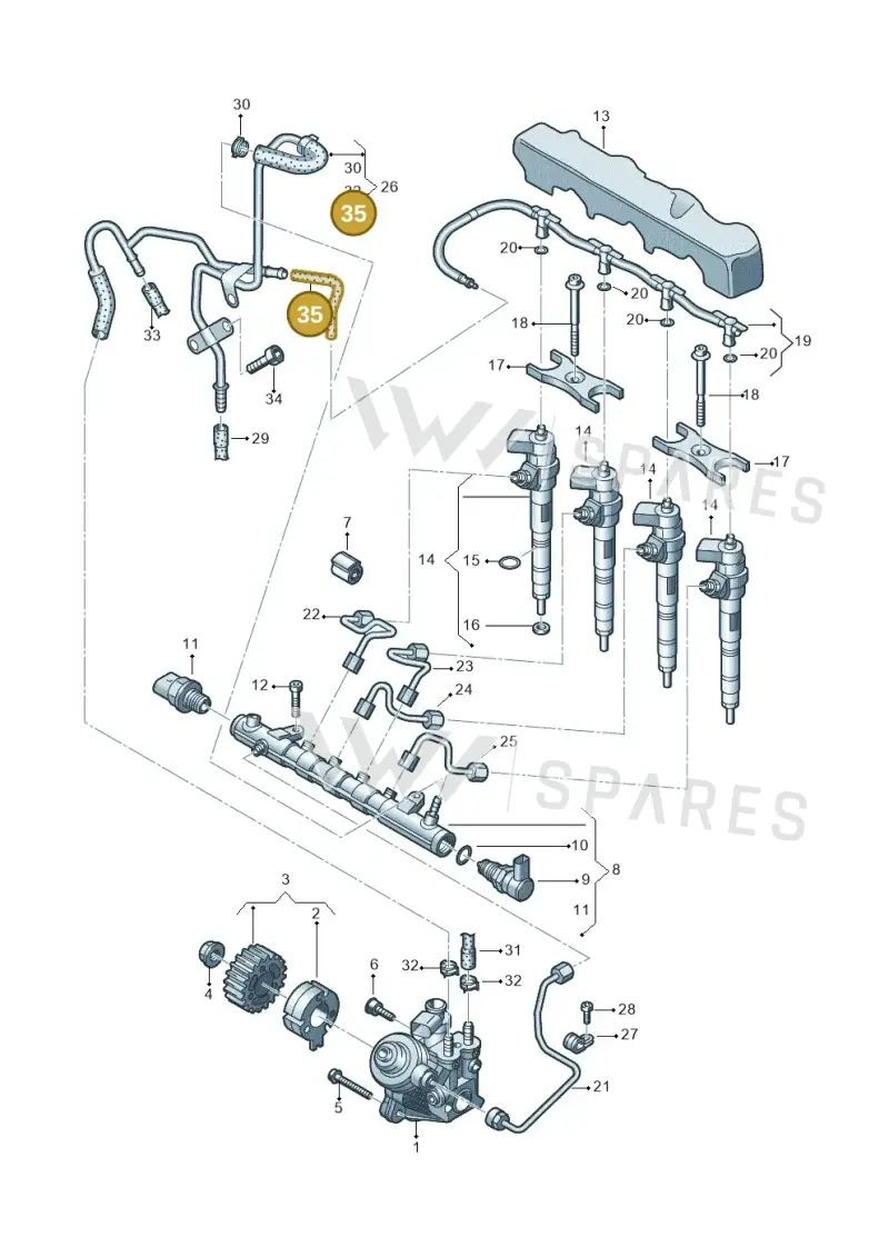 04L201908B — Audi Q3 (2018-2025) diagram 597130040, position 35