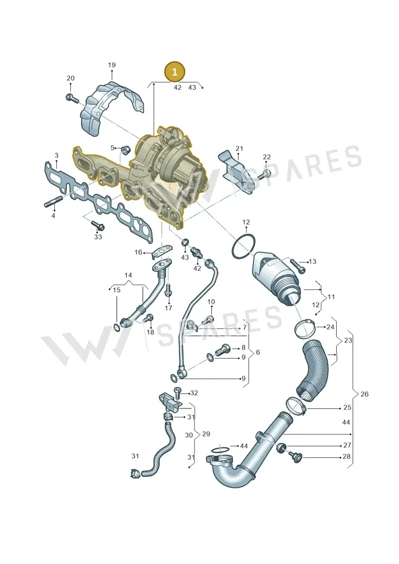 04L253020S — Volkswagen T-Cross 1,0 (2018-2024) diagram 587145452, position 1